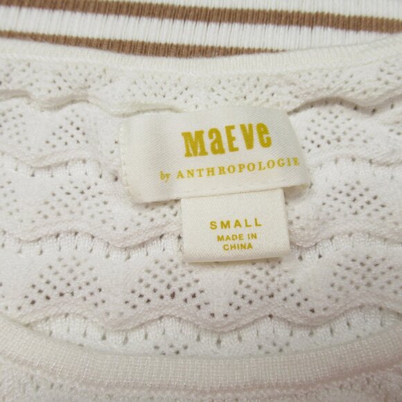 Anthropologie Maeve Pointelle Sweater Top Small - Picture 6 of 8
